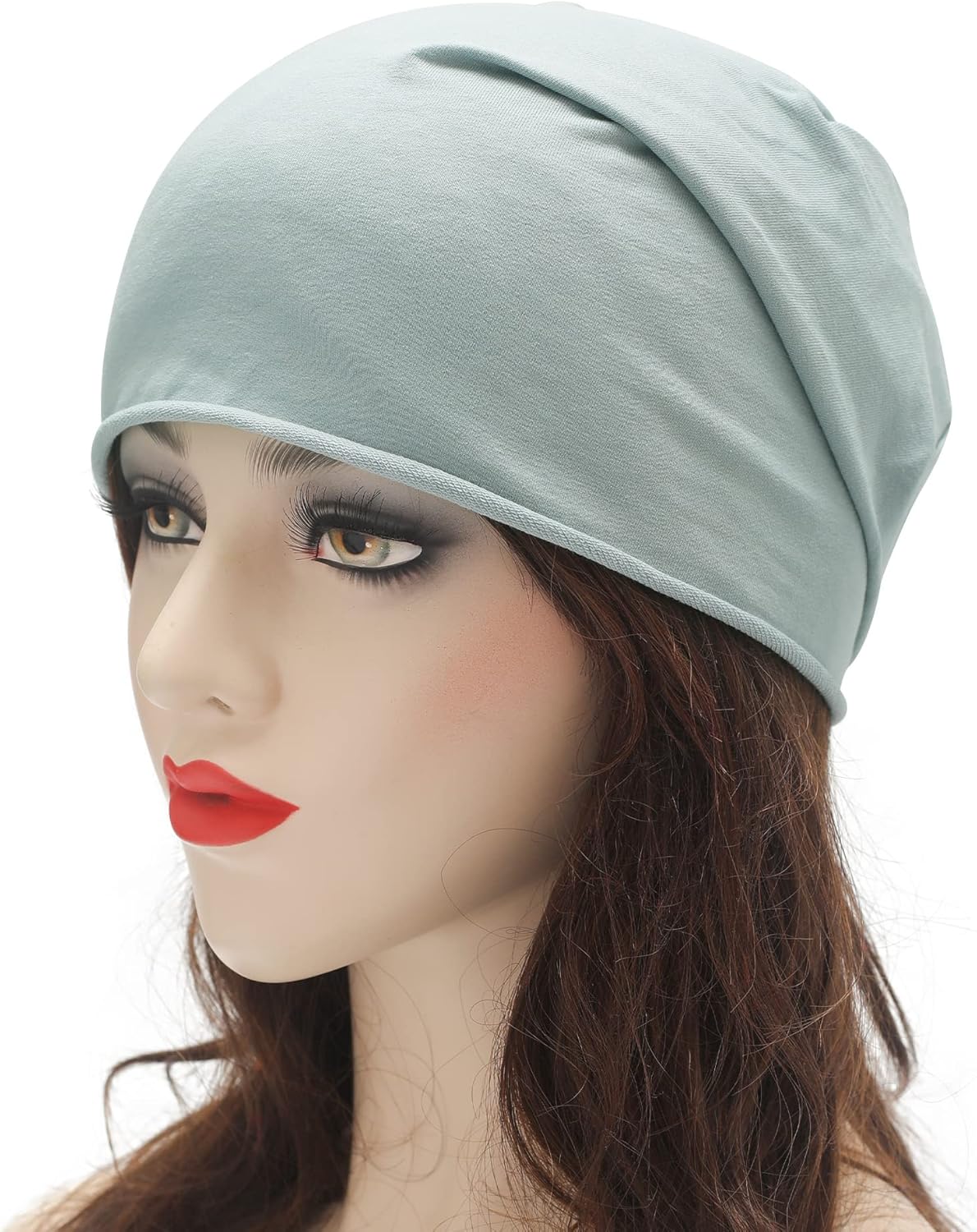 ZLYC Cotton Thin Slouchy Beanie Hat for Men Women Fashion Soft Stretch Knit Skull Cap - Image 4