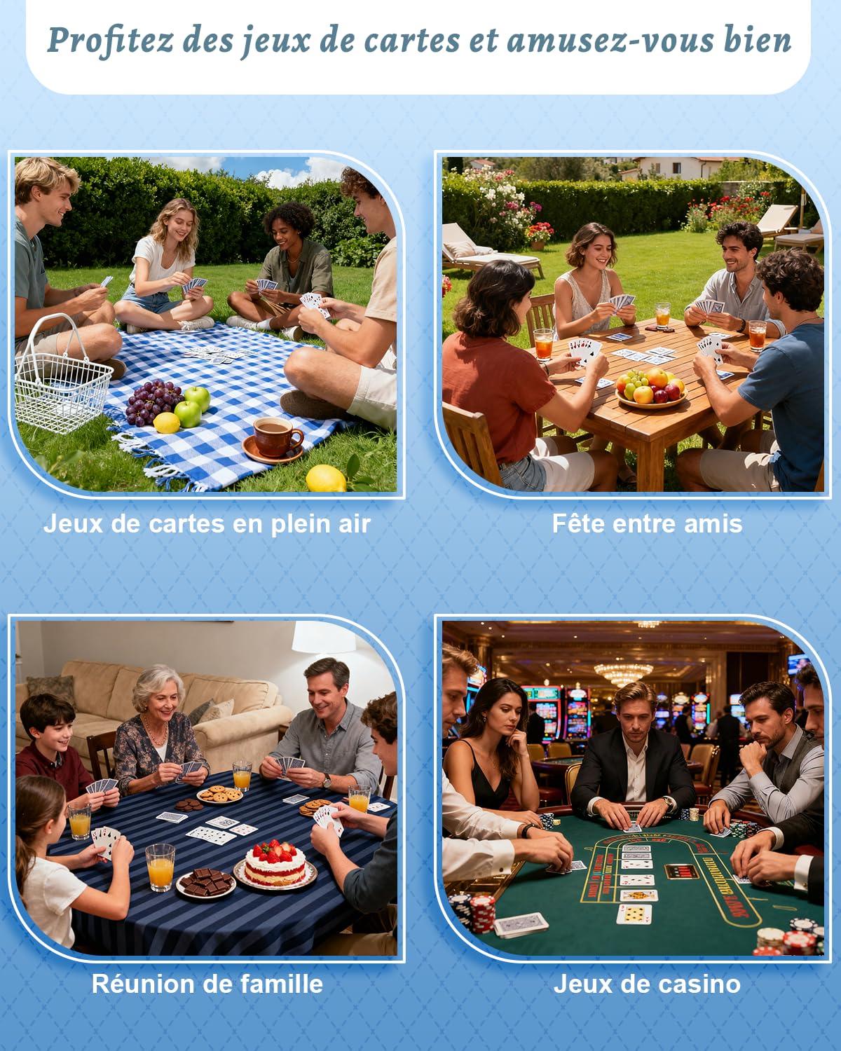 Holiky Mélangeur de Cartes Automatique, Mode Auto/Manuel, Portable et Rechargeable 2600 mAh, Silencieux, Compatible avec UNO, Poker, Blackjack, Skip-Bo