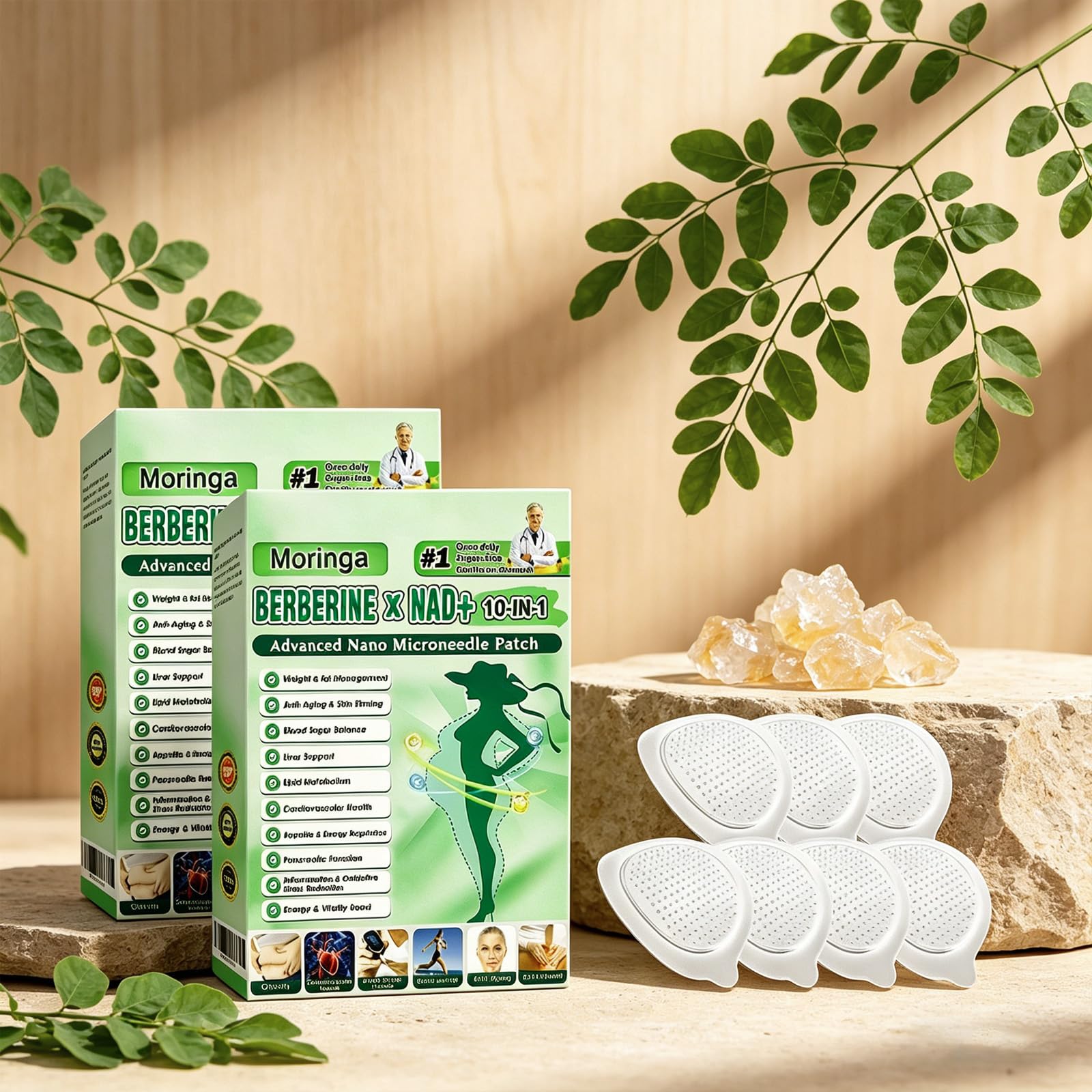 28 Pezzi 10-in-1 Cerotti Dimagranti Patch Moringa Berberina Cerotto Dimagrante Potente Cerotti Zero Pancia