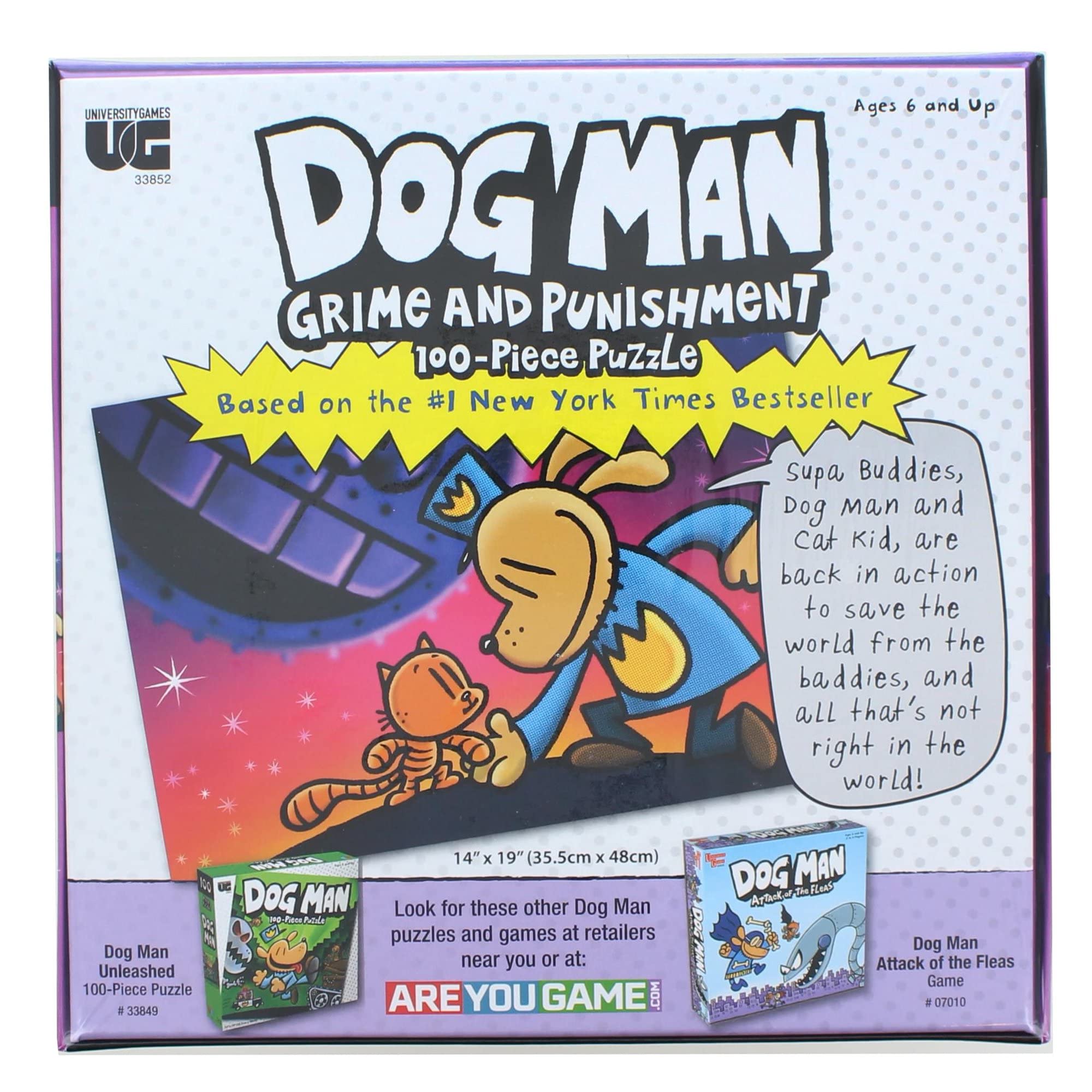 Dav Pilkey Dog Man Grime and Punishment Gift Set - Hardcover Book #9, Plush, Puzzle, Card Game, Drawing Guide - Image 6