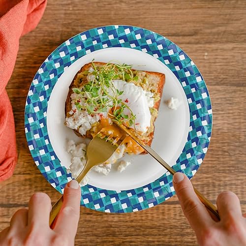 Miniatura 6 de Platos de papel de 10 pulgadas a granel, platos de papel grandes, resistentes, 100 platos llanos de papel para uso diario (10 pulgadas100 unidades)