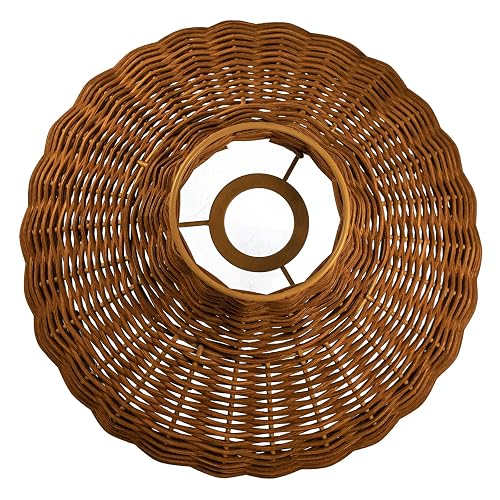 Lamp Shade Replacement,Unique woven rattan boho Pendant Lamp Covers,6.3" Tall,
