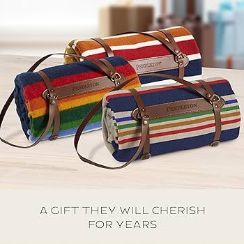 Amazon.com: Pendleton National Park Throw with Leather