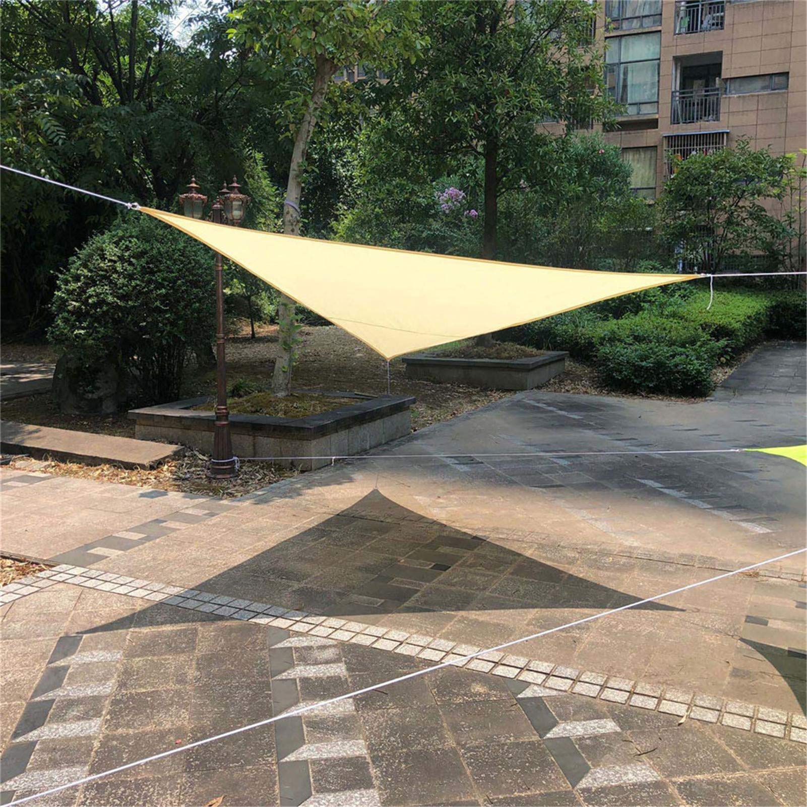BEDSETS Tenda a Vela Triangolare, Vela Ombreggiante,Tenda a Vela Triangolo Protezione Raggi UV Vela Tenda, Impermeabile e Resistente, per Giardino Balcone Terrazza (3X3X3m,Azzurro)