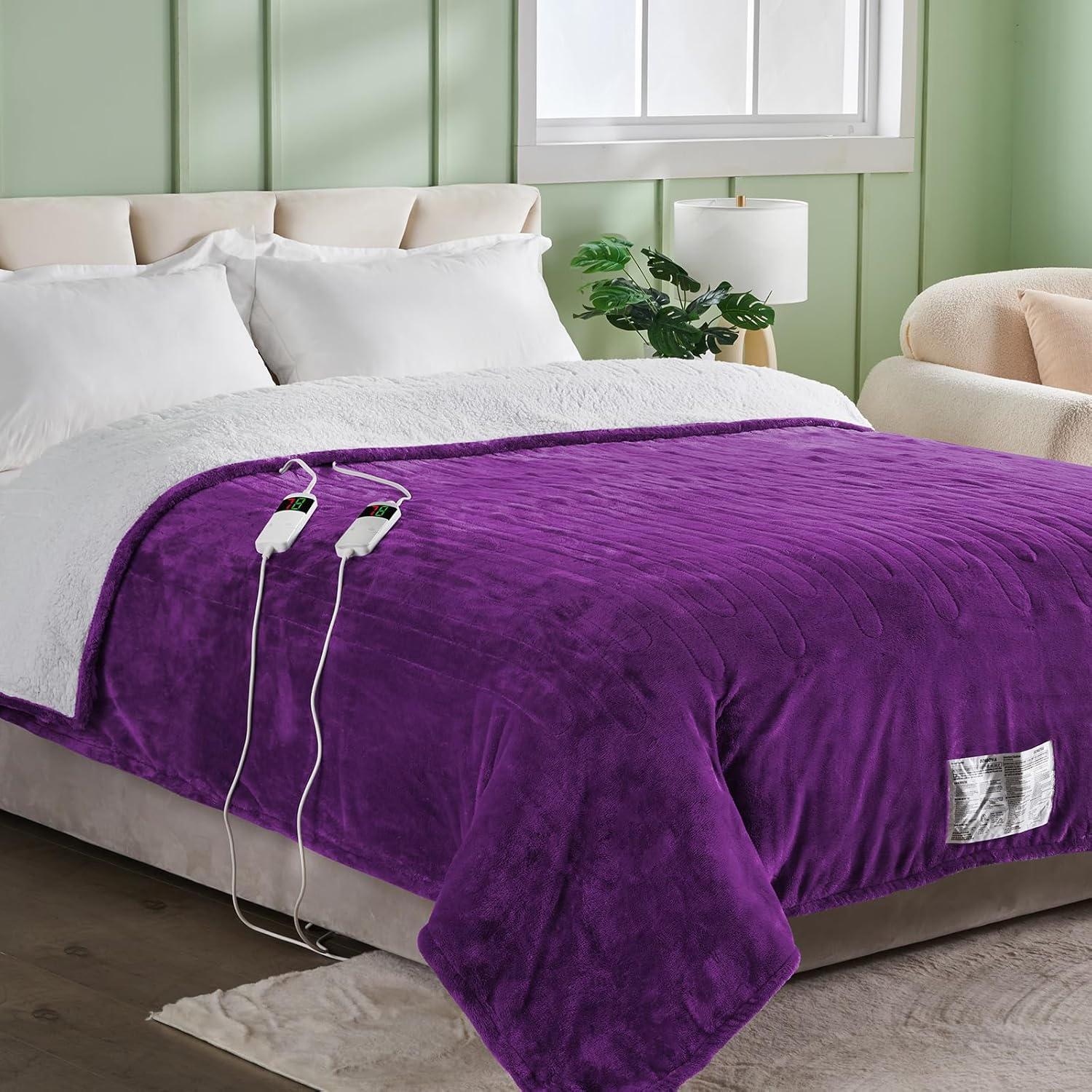 BOMOVA Heated Electric Blanket Queen Size, 84" x 90