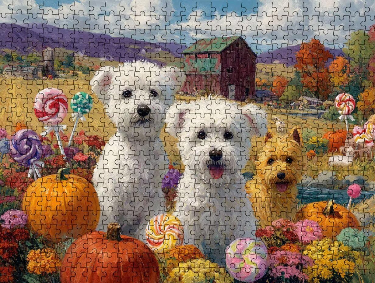Puzzle 3000 sztuk, psy gospodarskie puzzle dla dorosłych puzzle, wyzwanie dekoracja puzzle, rozrywka gra edukacyjna dla całej rodziny, na prezent dekoracja R7KH-666