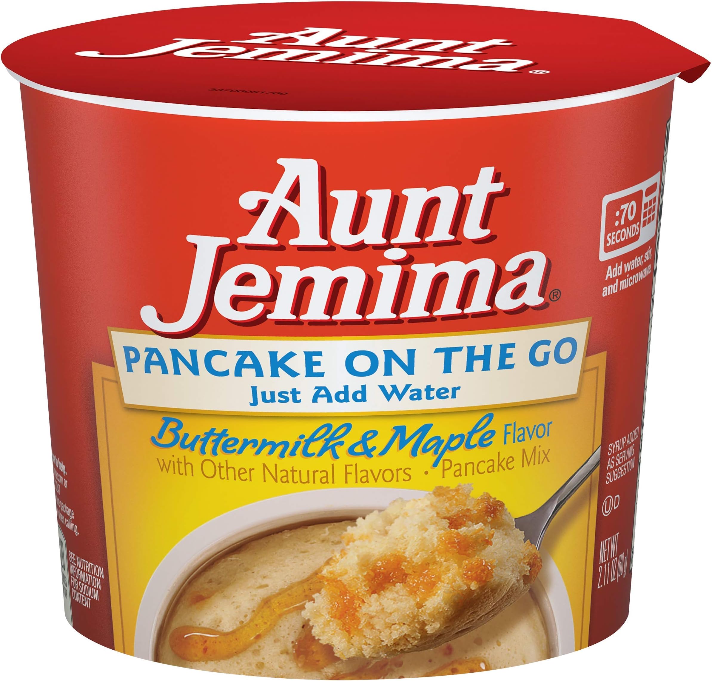 Aunt Jemima Buttermilk Maple Pancake Cup, (12 Pack) Packaging May Vary)