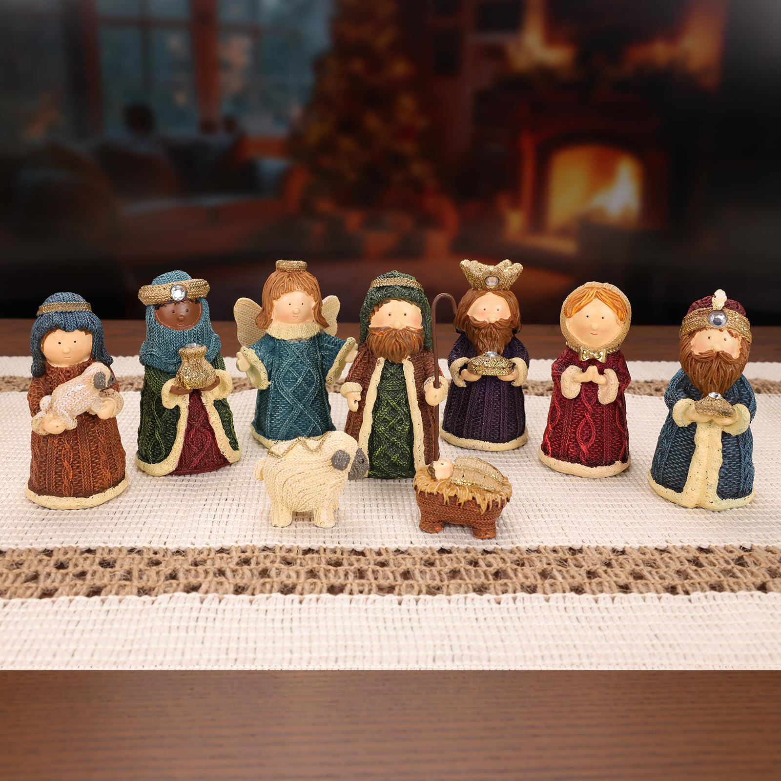 Amazon.com: Brislut Nativity Set 9-Piece Holy Family - Stable Base