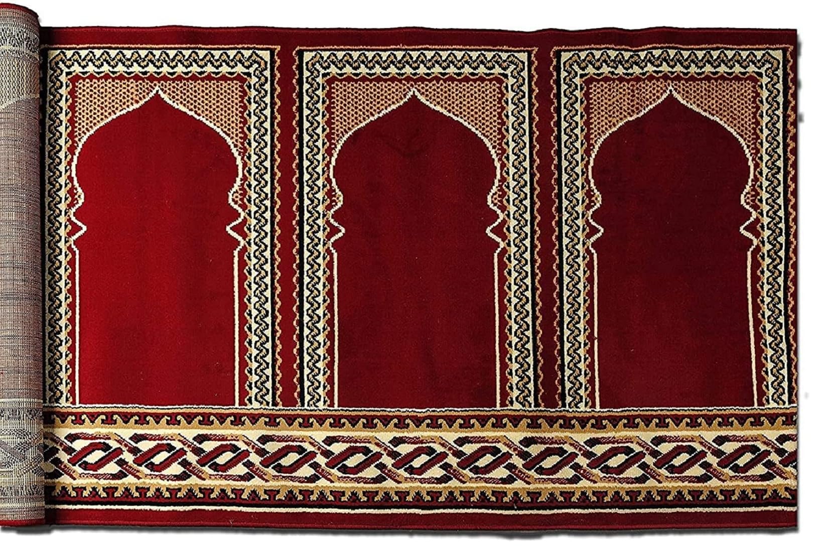 Washable Janamaz Prayer Carpet Rolls for Mosque(Masjid) and Hall Size 4x10 feet Runner 0.5 inch Thickness--image-38