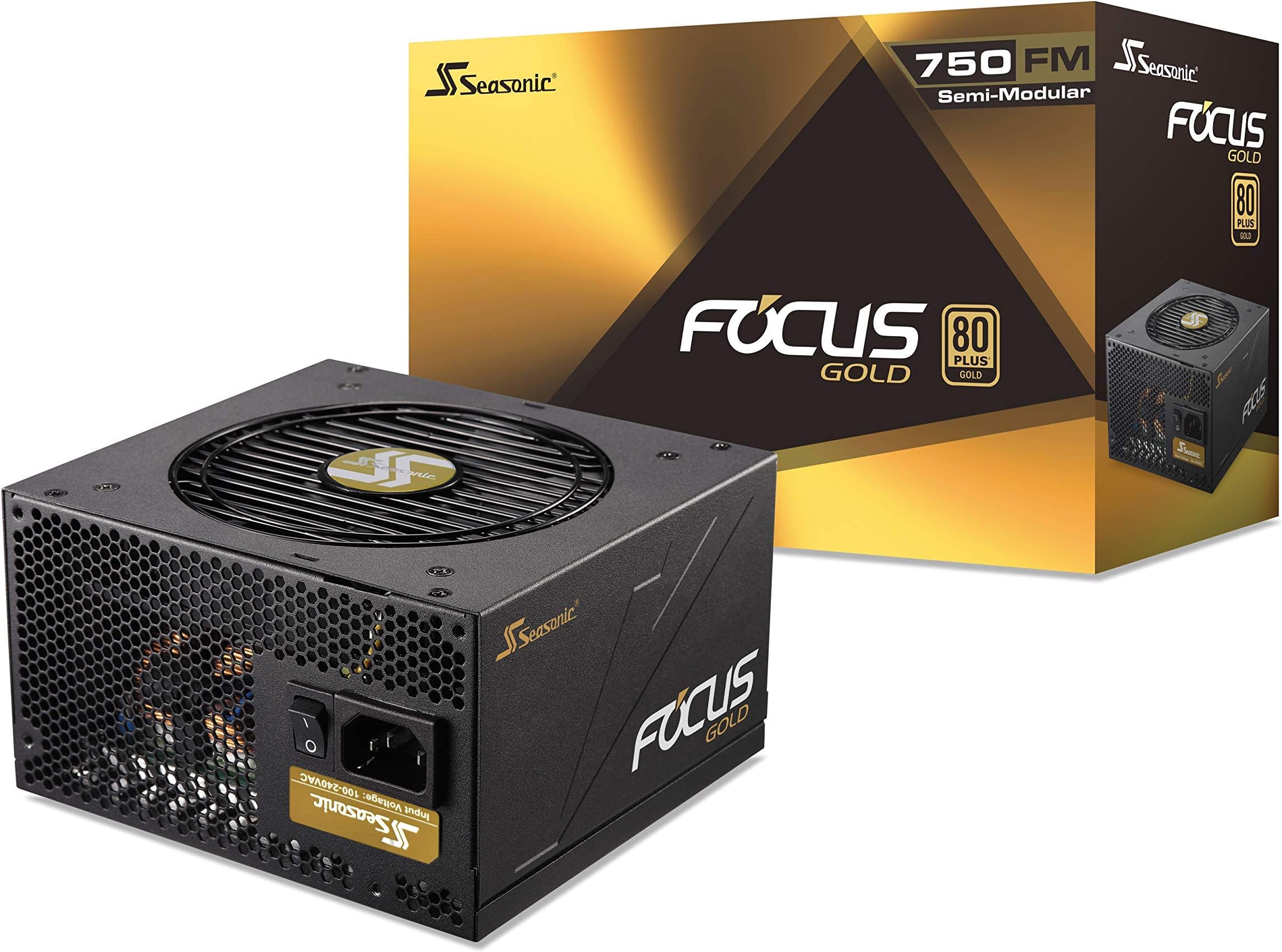 Seasonic FOCUS 750 Gold SSR-750FM 750W 80+ Gold ATX12V & EPS12V Semi-Modular 7 Year Warranty Compact 140 mm Size Power Supply