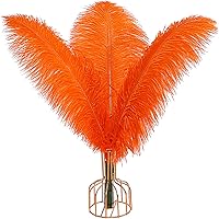 Vista 8 de THARAHT Plumas de avestruz negro, 12 unidades, grandes, naturales a granel de 20 a 22 pulgadas, 19.7 in-21.7 in, para centros de mesa de boda