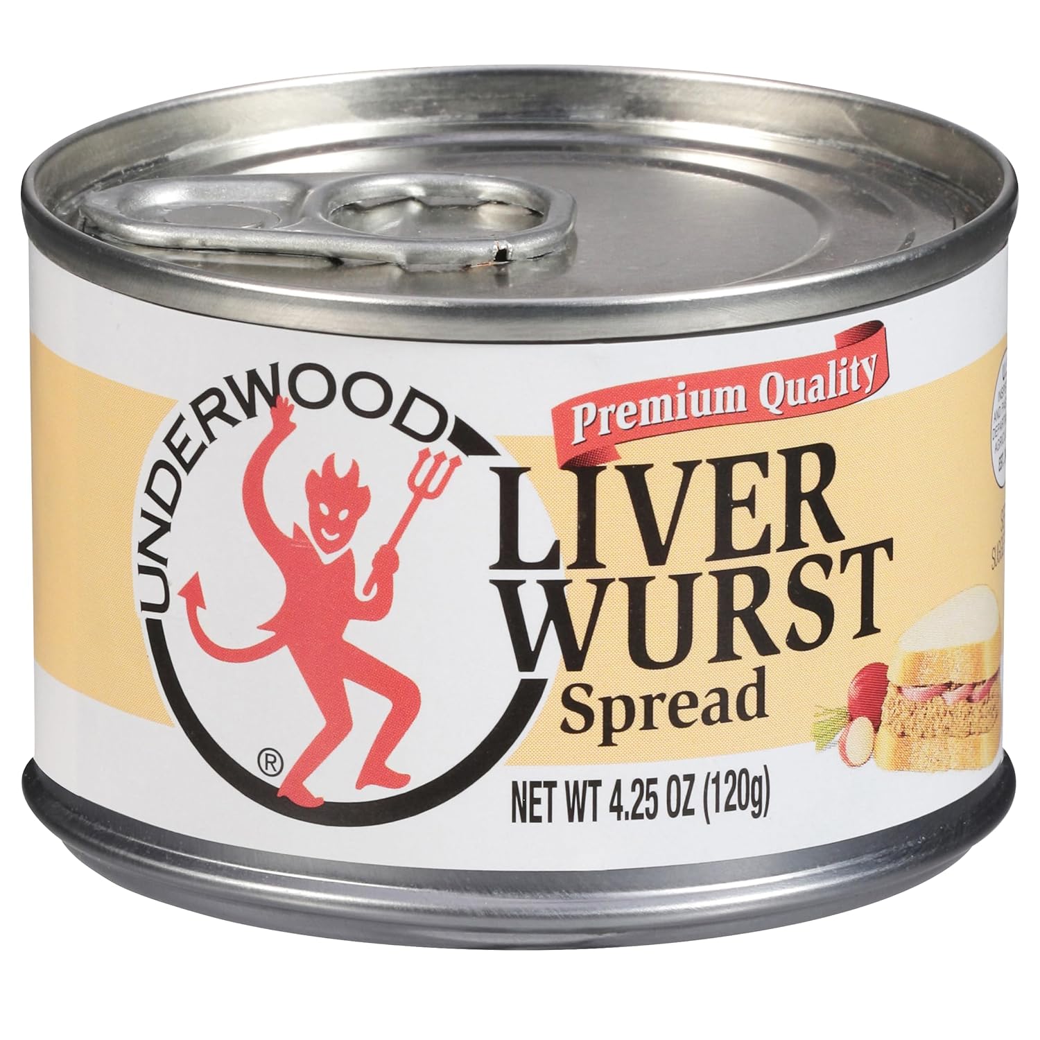 Underwood Liver Wurst Spread, 4.25oz Can (Pack of 6) Grocery & Gourmet Food