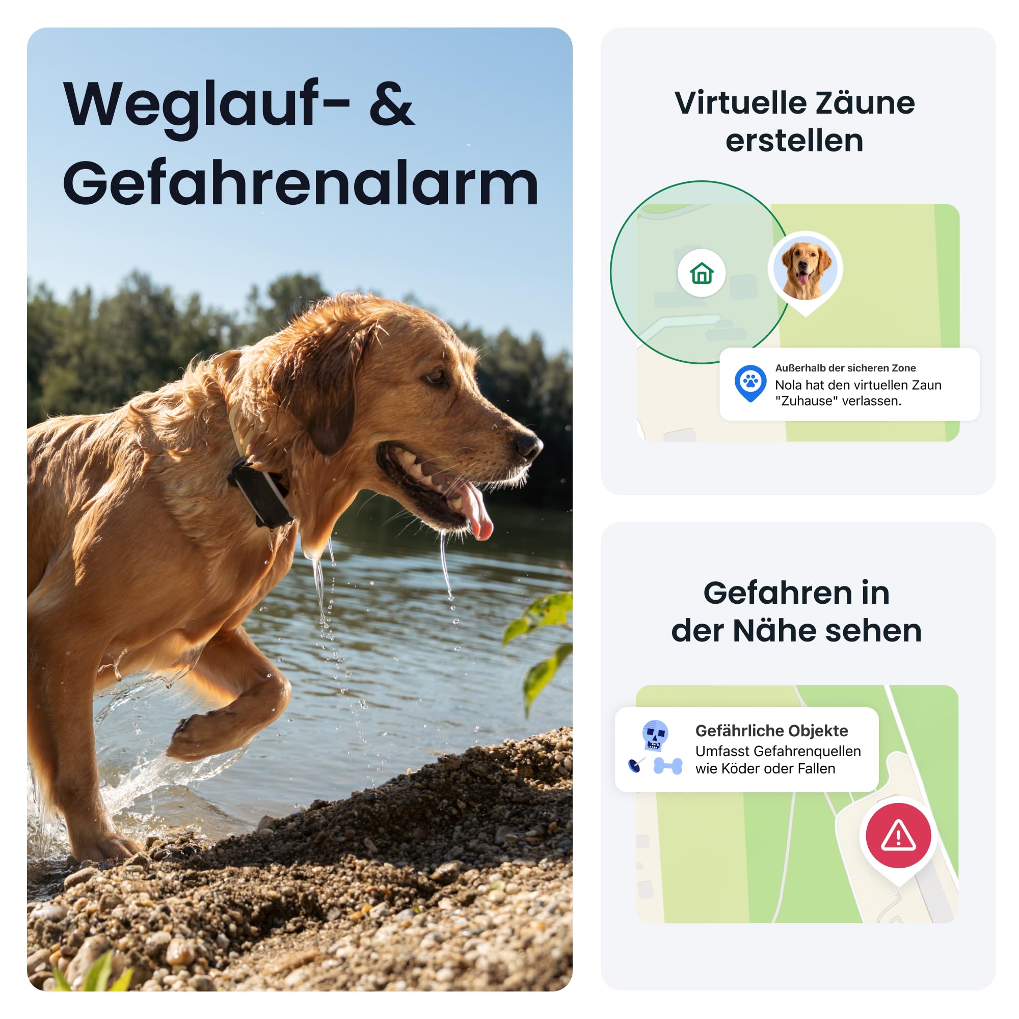 Tractive XL Smarter Hunde GPS Tracker | Modell 2026 | Live-GPS-Ortung | Weglaufalarm & Gesundheitswarnungen | Überwachung der Vitalwerte | Lange Akkulaufzeit | Empfohlen von Martin Rütter (Schwarz)
