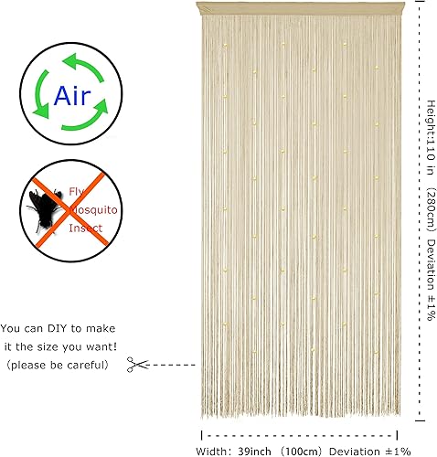 Miniatura 4 de Cortinas de puerta con tiras de cuentas. DIY cuentas densas para puertas,entradas y ventanas