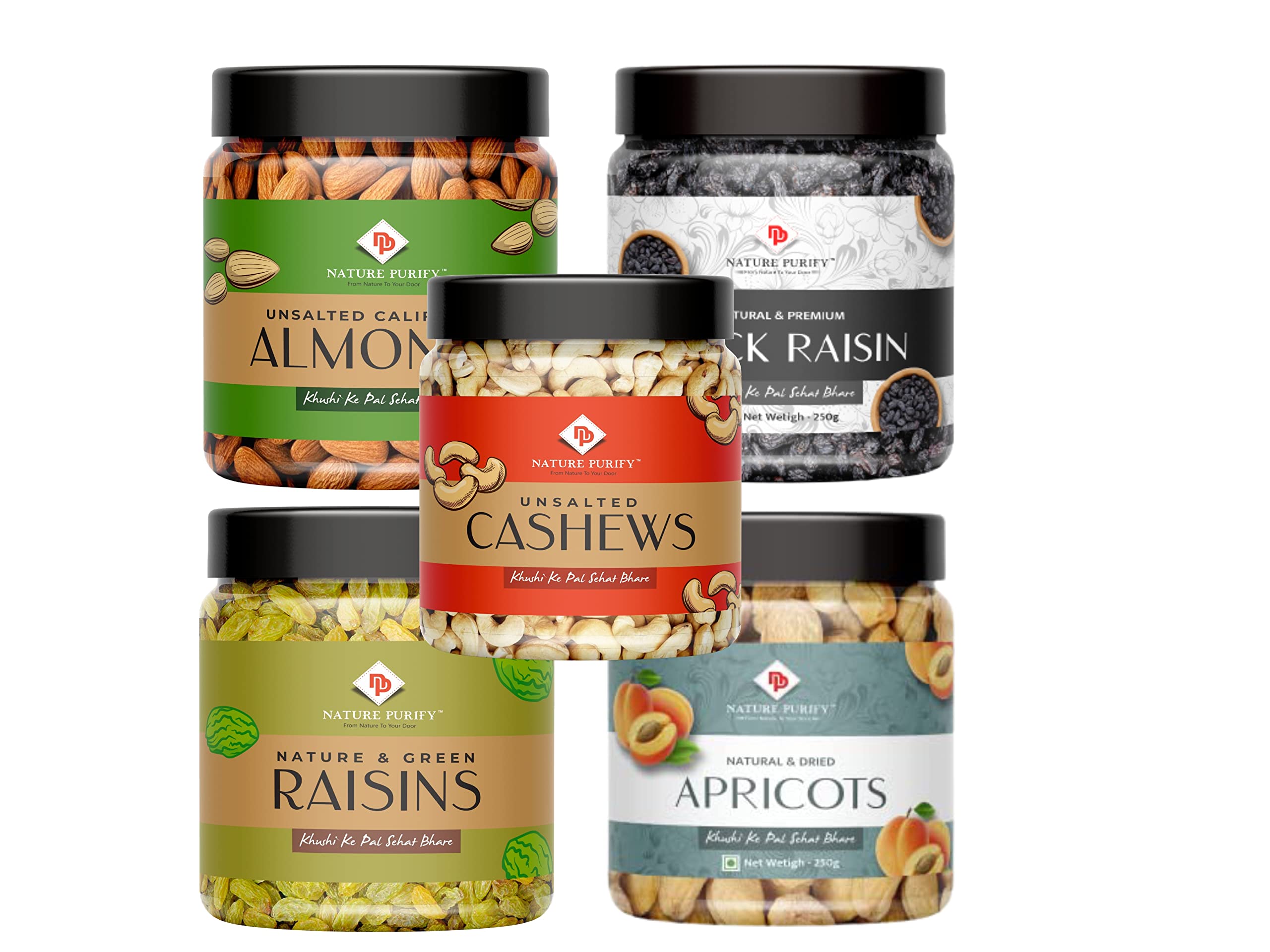 See full amazon price history chart for Nature Purify Dry Fruit Combo Pack -1250G | Almond, Cashew, Apricot, Raisins Kishmish, Black Raisins | Rich in Fiber, Premium Delicious, Exotic & Healthy - 250gm Each (Pack of 5) Nature Purify Dry Fruit Combo Pack -1250G | Almond, Cashew, Apricot, Raisins Kishmish, Black Raisins | Rich in Fiber, Premium Delicious, Exotic & Healthy - 250gm Each (Pack of 5) (B09SWT926M) Amazon Price History, Amazon Price Tracker