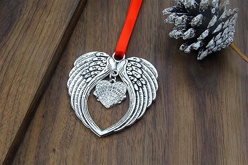 Miniatura 4 de JUPPE Regalos conmemorativos, regalos de condolencias por la pérdida de un padre amado, madre, alas de ángel, decoración de Navidad, un pedazo de mi