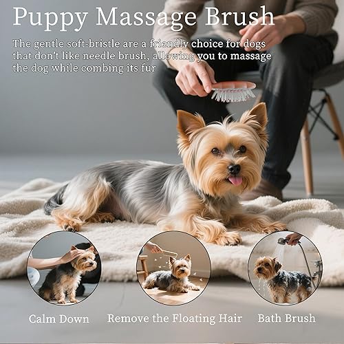 Miniatura 4 de Gentle Cloud - Cepillo de cojín de aire para perros pequeños con caja de regalo, apto para Yorkie, Shih Tzu, Pomerania, Maltipoo, maltés, caniche de