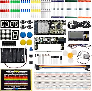 KEYESTUDIO Basic Starter Kit for ESP32 (Included) Compatible with Arduino IDE and Raspberry Pi, Python C, 74 Projects, Online Detailed Tutorial, Electronics Programming, Barebone PCs