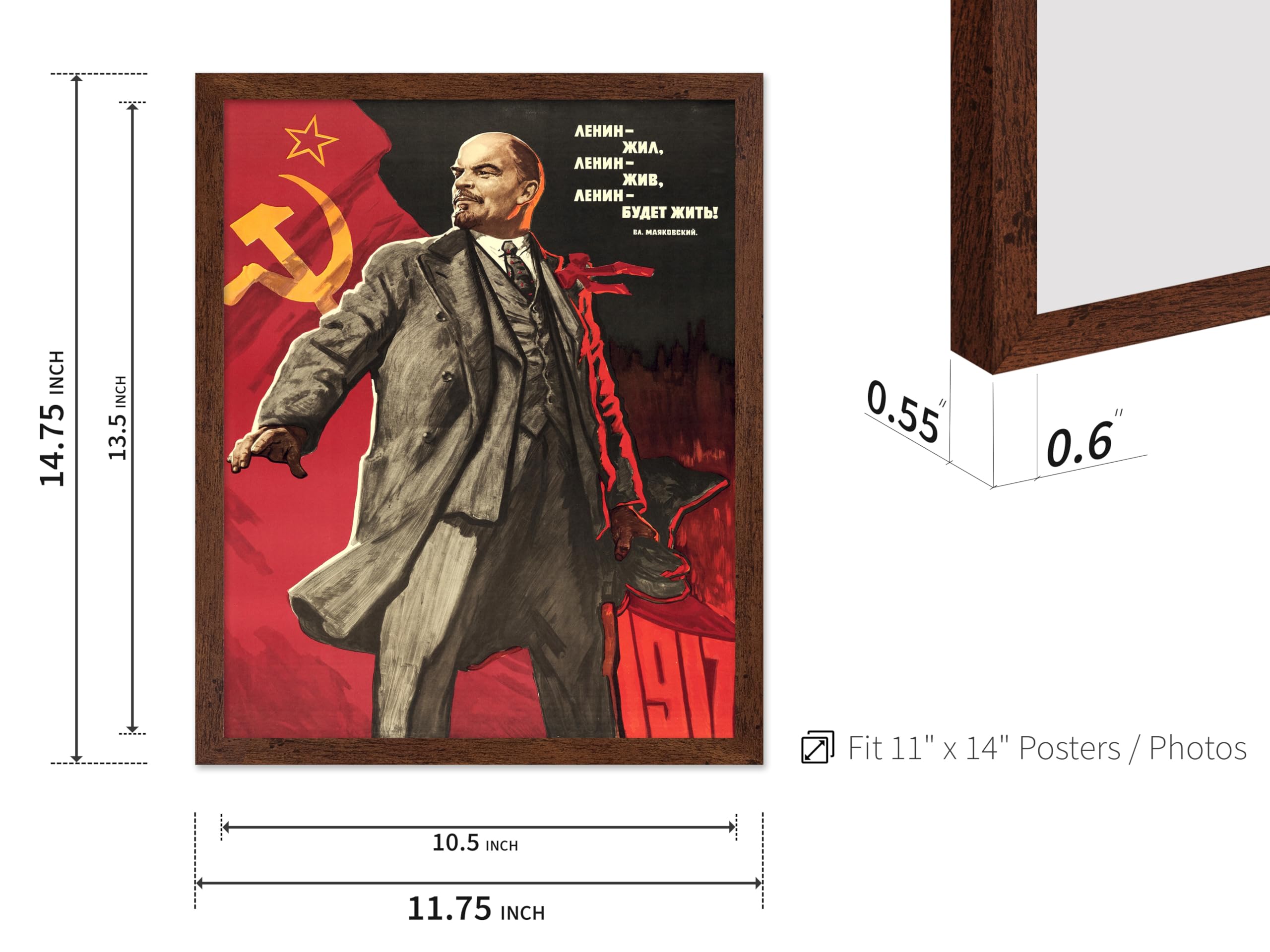 Amazon.com: Poster Master Vintage Vladimir Lenin Poster - Retro