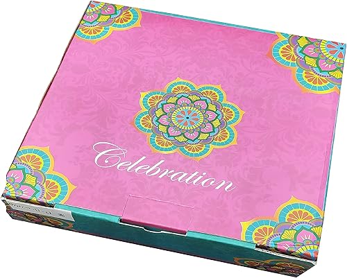 Miniatura 6 de NOBILITY Juego de 8 pulgadas de Subh Labh Pooja Thali chapado en plata para el festival del templo Mandir, étnico, Puja Thali, regalo para Diwali,