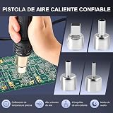 CREWORKS 2 en 1 Station de Soudage 8582D avec Pistolet à Air Chaud 750W Fer à Souder 75W 200-480℃ Affichage LED Numérique - 4