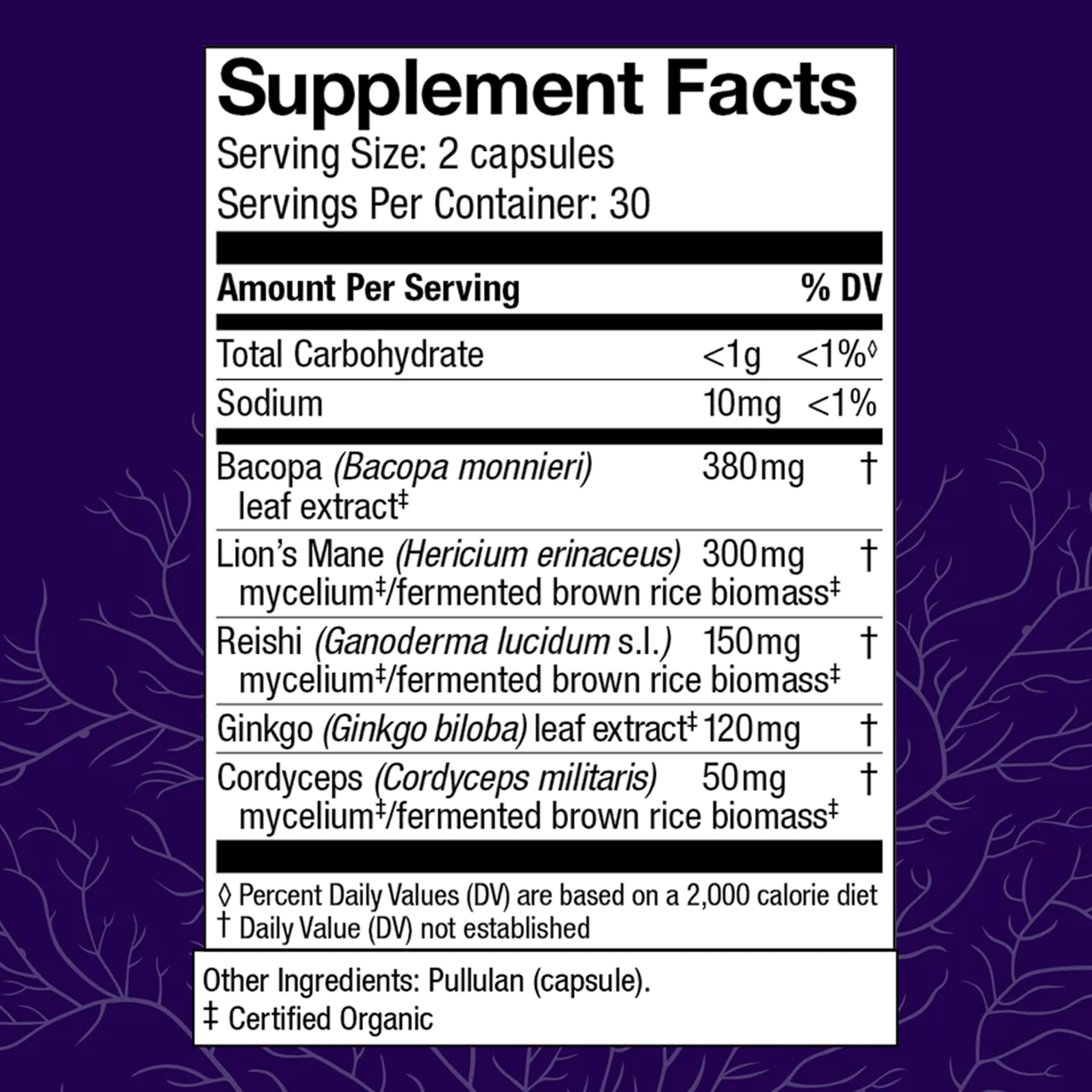 Host Defense MycoBotanicals Brain Support, 60 Capsules — Amazon image 2