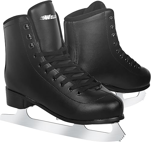 Ice Skates for Women, Adult Figure Skates for Men, Figure Skating Shoes with Velvety Lining for Indoor& Outdoor Rink,Ice Skates Size 5 6 7 8 9 10 11