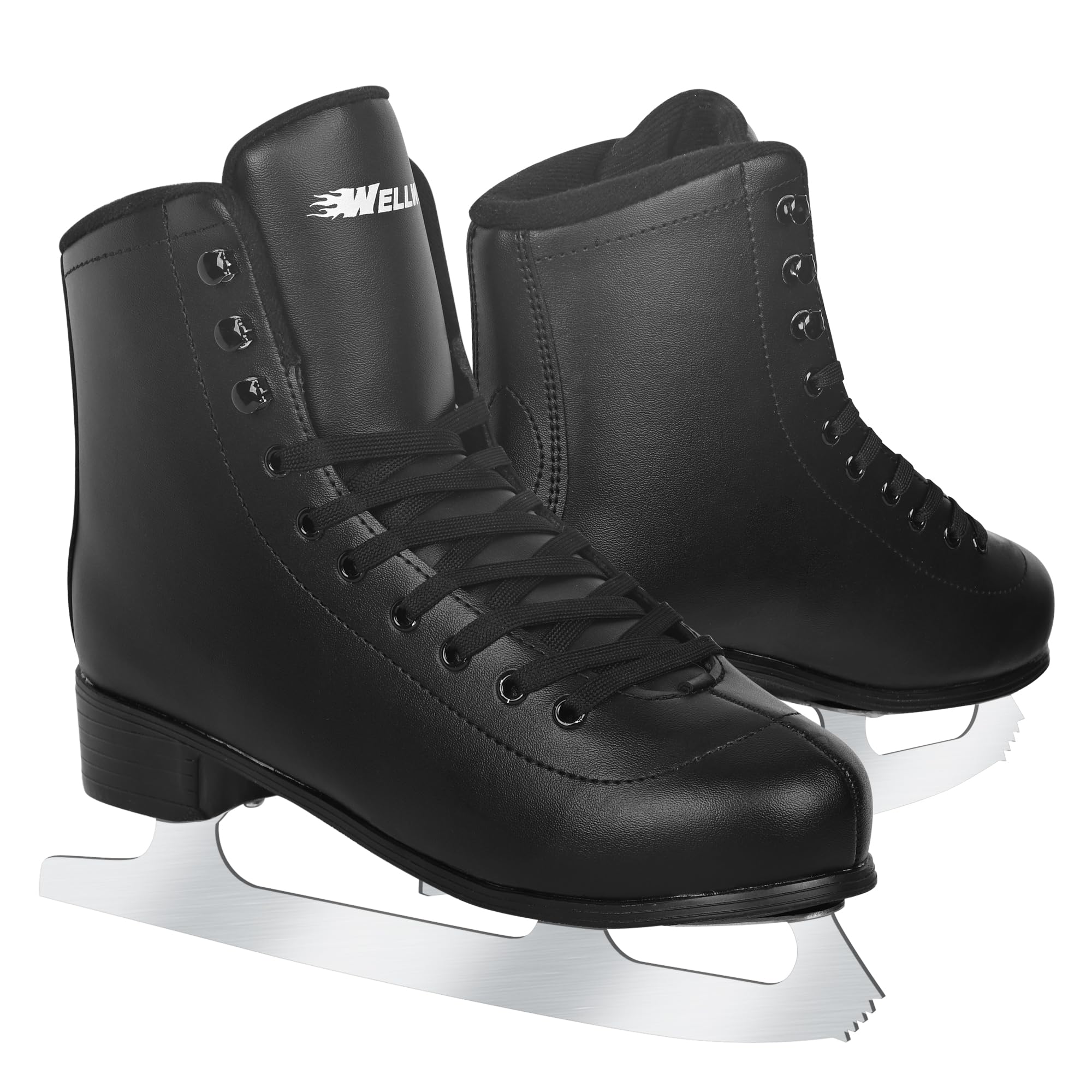Figure Ice Skates for Women Girls and Boys, Lace-Up Adult Figure Skate Ice Hockey Skates for Outdoor and Skating Rink, Figure Ice Skate Shoes Size 5 6 7 8 9 10 11 and Youth 2Y 3Y