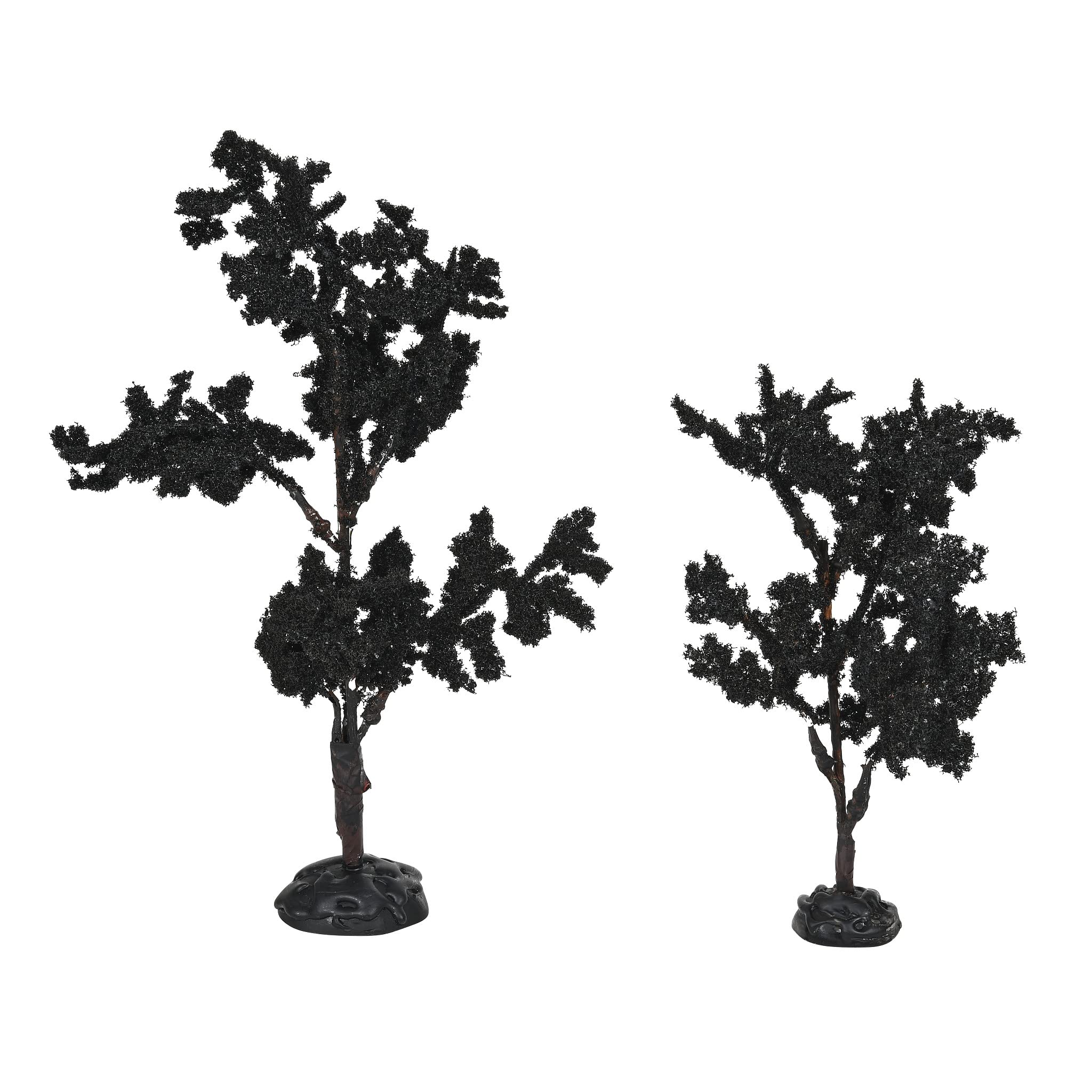 Department 56 Village Halloween Accessories The Forboding Trees Figurine Set, 6 and 9 Inch, Black
