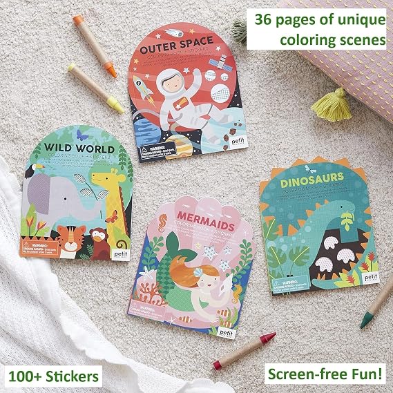Coloring Book with Stickers Pets