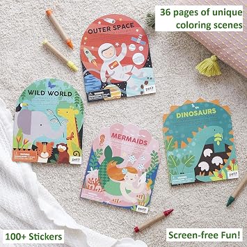 Coloring Book with Stickers Pets