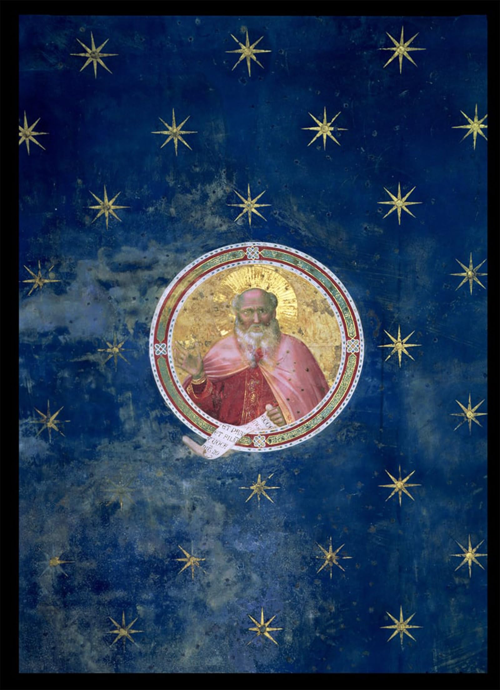RZHRHJES Vintage Wall Art Picture on Canvas Wall Art Poster the Prophet Isaiah Detail From the Vault by Giotto Di Bondone Canvas Poster for Home Decor 60x90cm