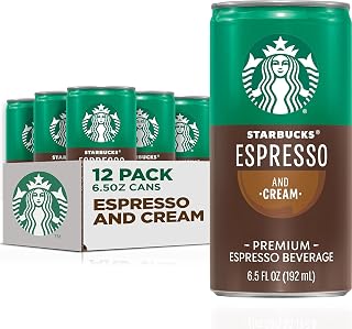 Starbucks Espresso and Cream, 6.5 fl oz Cans, 12 Pack