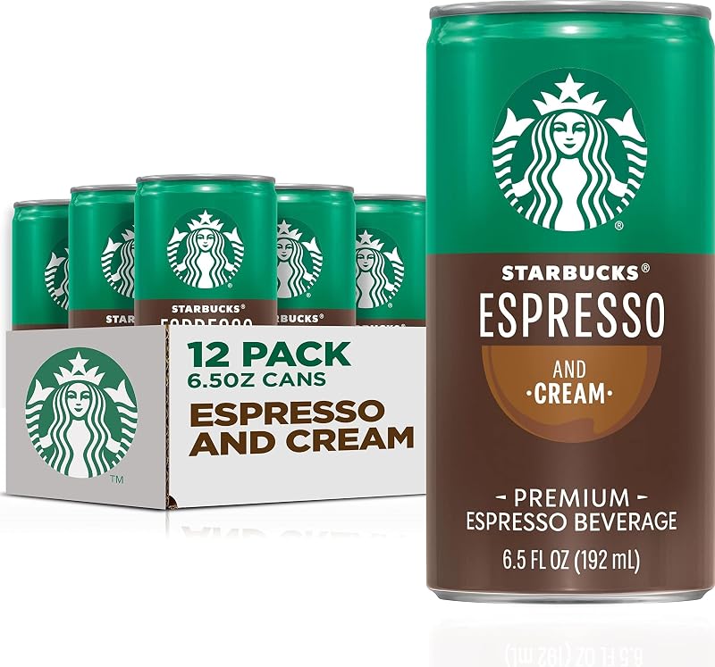 Starbucks Espresso & Cream, 6.5 Fl Oz Cans (Pack of 12) Espresso + Cream 6.5 Fl Oz (Pack of 12)