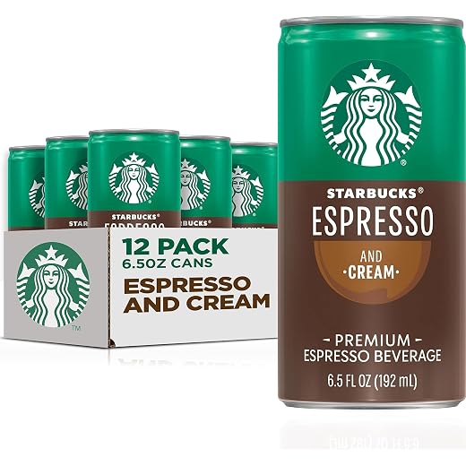 Starbucks Espresso & Cream, 6.5 Fl Oz Cans (Pack of 12)
