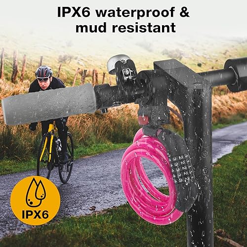 Miniatura 5 de Cerradura de scooter E, cerradura de cable de combinación de bicicleta, compatible con Xiaomi M365MaxGXLNinebotSegwayMotorCandado de bicicleta de 4