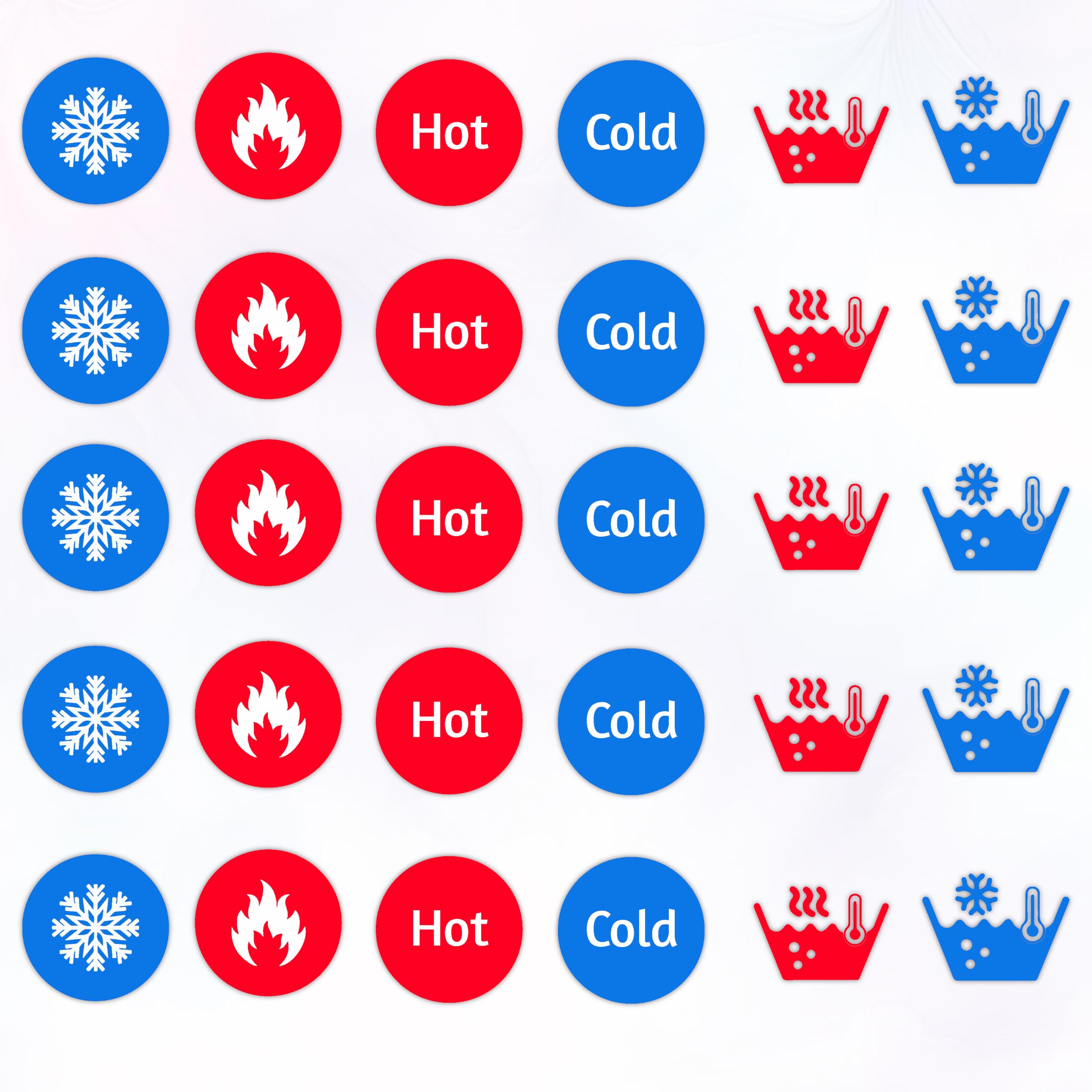 30 PCs Hot and Cold Signs Sticker | Hot and Cold Indicator for Bathroom Kitchen Tap | Warning Signs for Home, Nursery, Shop, Bathroom, Restaurant, Office-picture-16