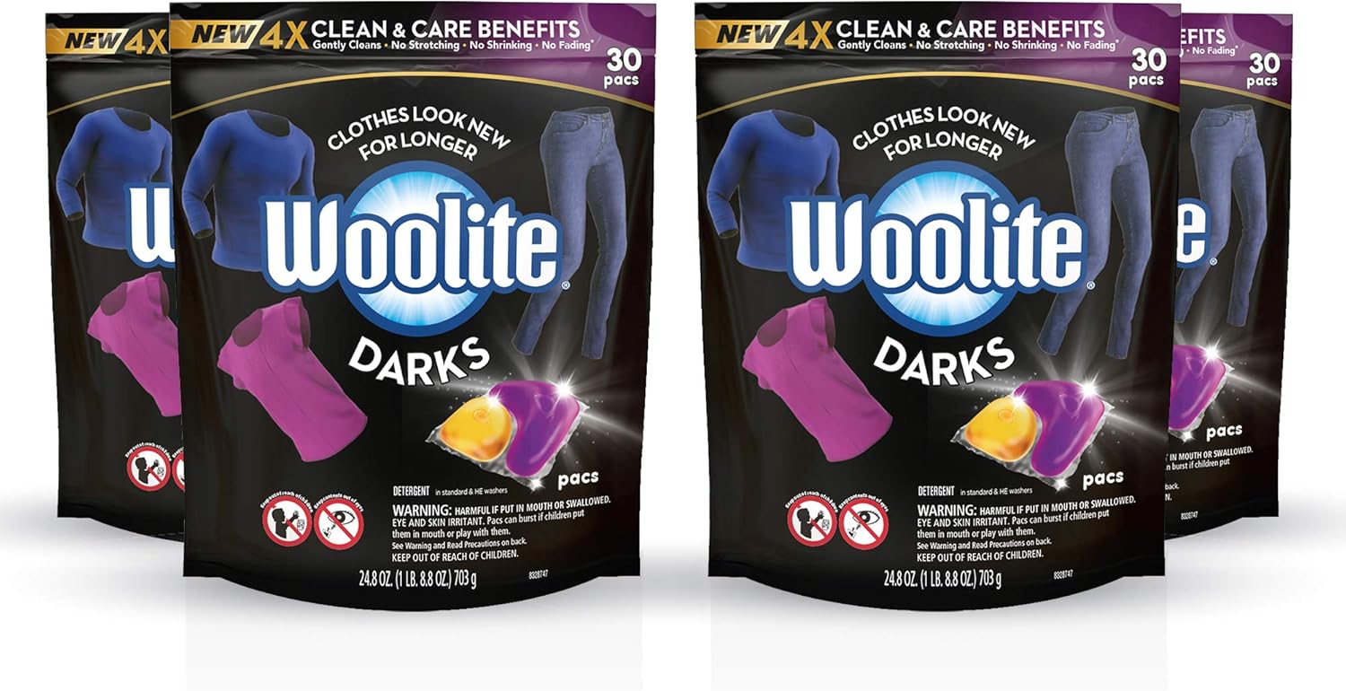 Woolite Darks, 30ct Laundry Detergent Pacs, for Standard