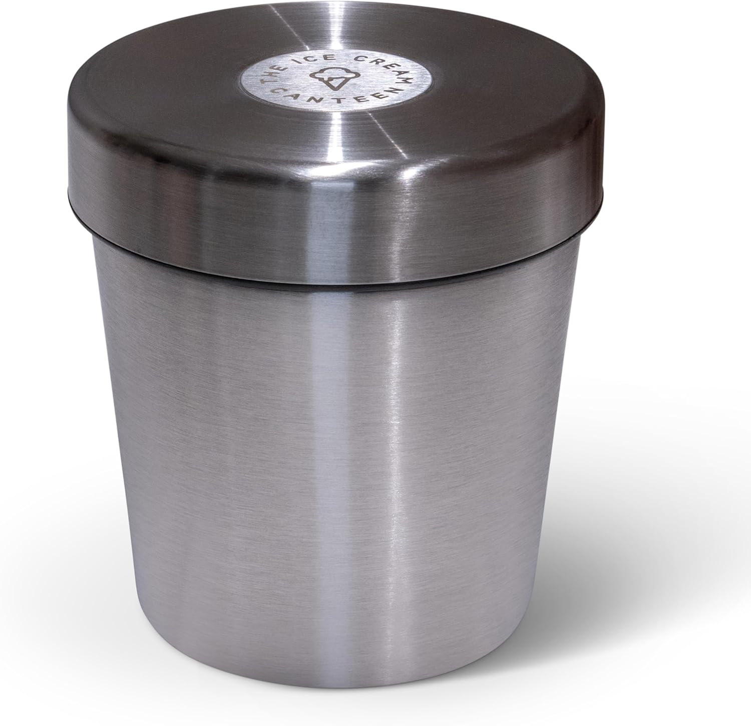 | Original Shark Tank Insulated Ice Cream Pint Holder and Chiller | Stainless Steel Food Container for Frozen Treats, Travel, Beach & Gifts for Ice Cream Lovers (Stainless Steel)