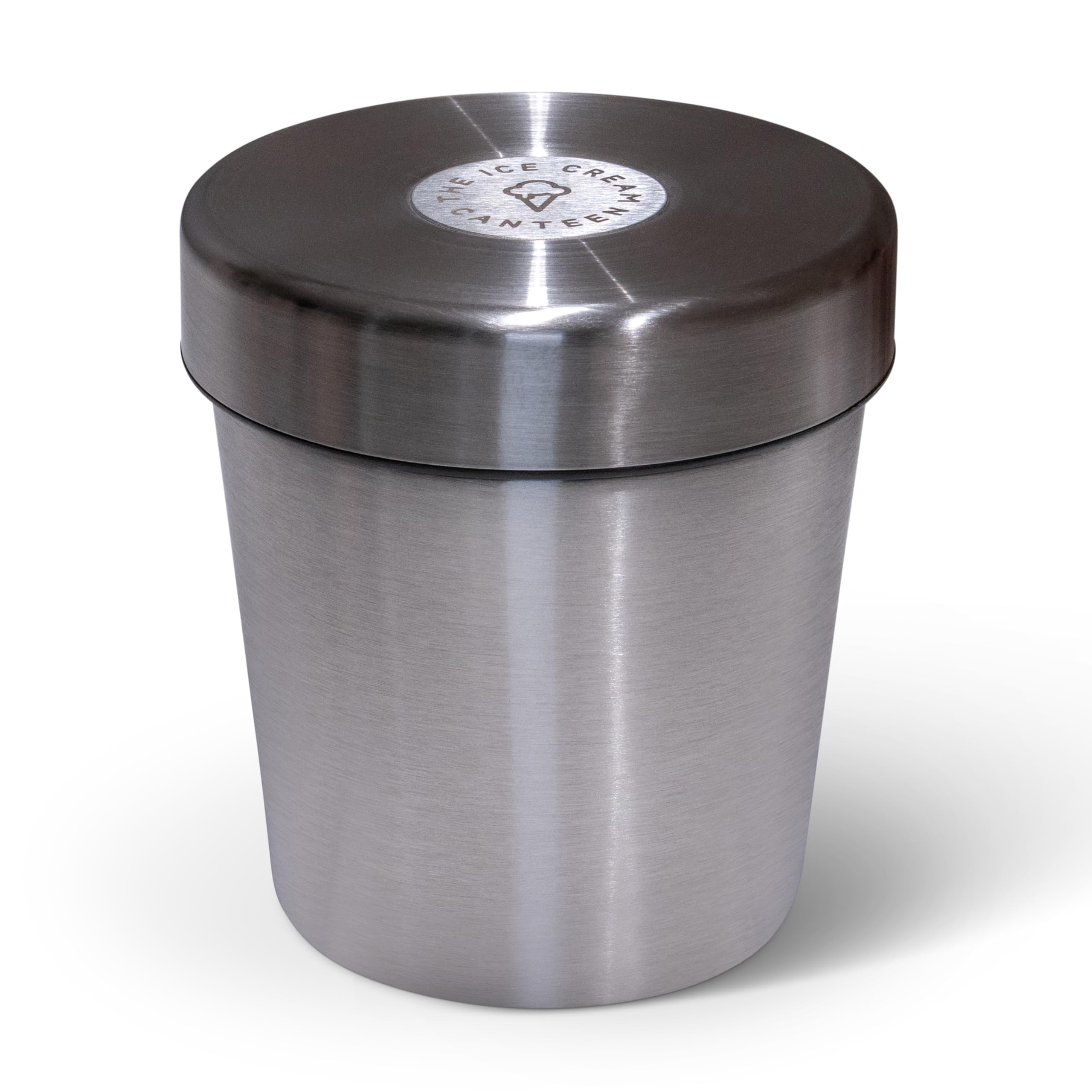 Vacuum Insulated Ice Cream Pint Cooler Keeps Ice Cream Frozen for hours enjoy ice cream anywhere (Stainless Steel)