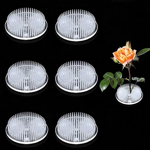 Worldity 6 piezas de rana de flores, soporte para alfileres de flores de 2.55 pulgadas, ranas de flores para arreglos con 3 mini ventosas para