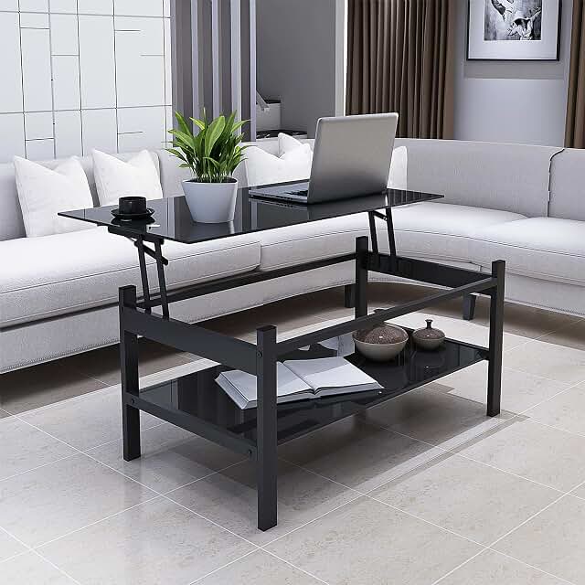 Black Lift Top Coffee Table image