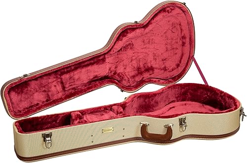 Miniatura 89 de Crossrock Estuche rígido de madera para guitarras eléctricas Les Paul con correas de hombro extraíbles-Tweed (CRW700LTW)
