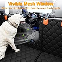 Vista 6 de PETICON Extensor de asiento trasero convertible para perros, funda de asiento de automóvil para perro, parte inferior dura con capacidad para 400