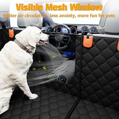 Miniatura 6 de PETICON Extensor de asiento trasero convertible para perros, funda de asiento de automóvil para perro, parte inferior dura con capacidad para 400