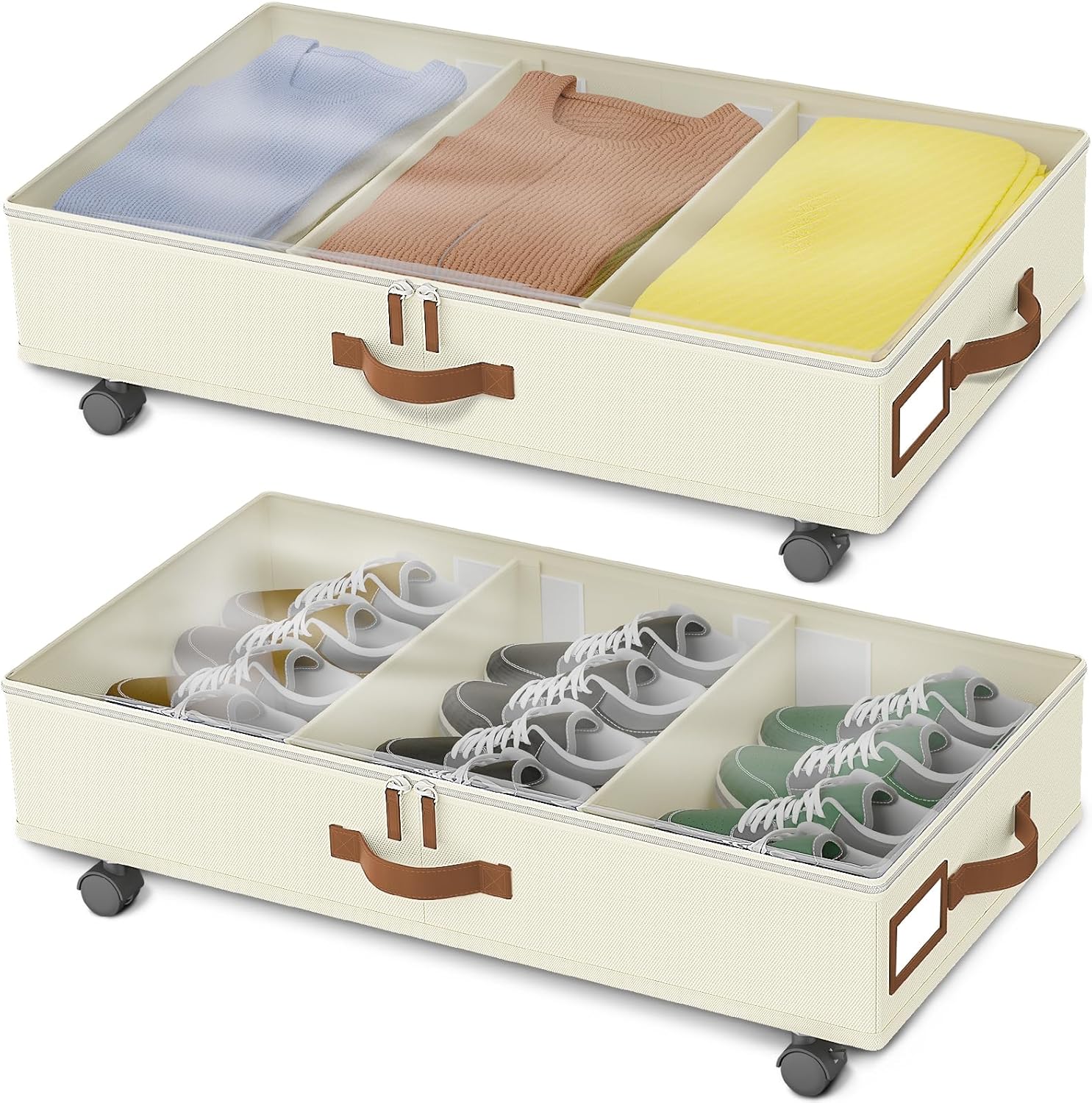 GoMaihe Underbed Storage with Wheels & Lids 2024 Upgraded
