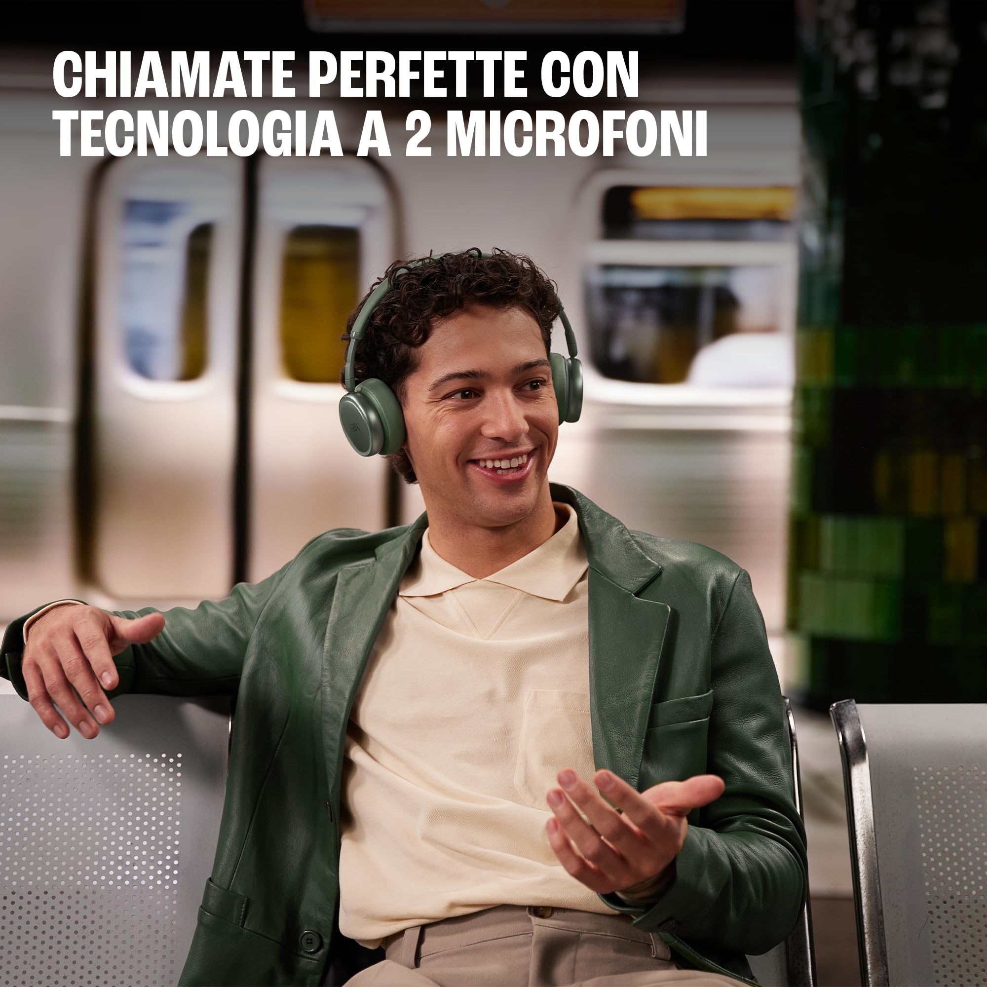 Cuffie On-Ear Bluetooth JBL Live 680NC con Cancellazione Adattiva del Rumore, Nero