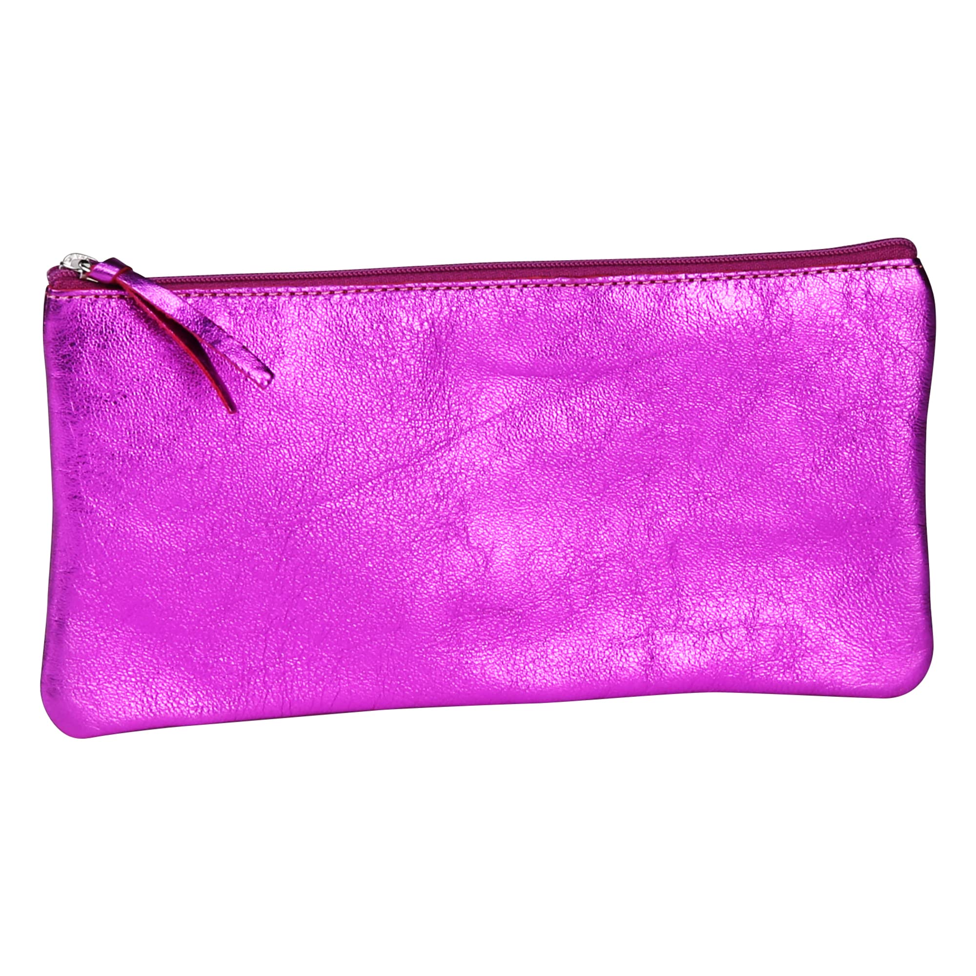 Clairefontaine Cuirisé Pencil Cases, 22 cm, Pink (Lampone), Raspberry, 22 centimeters