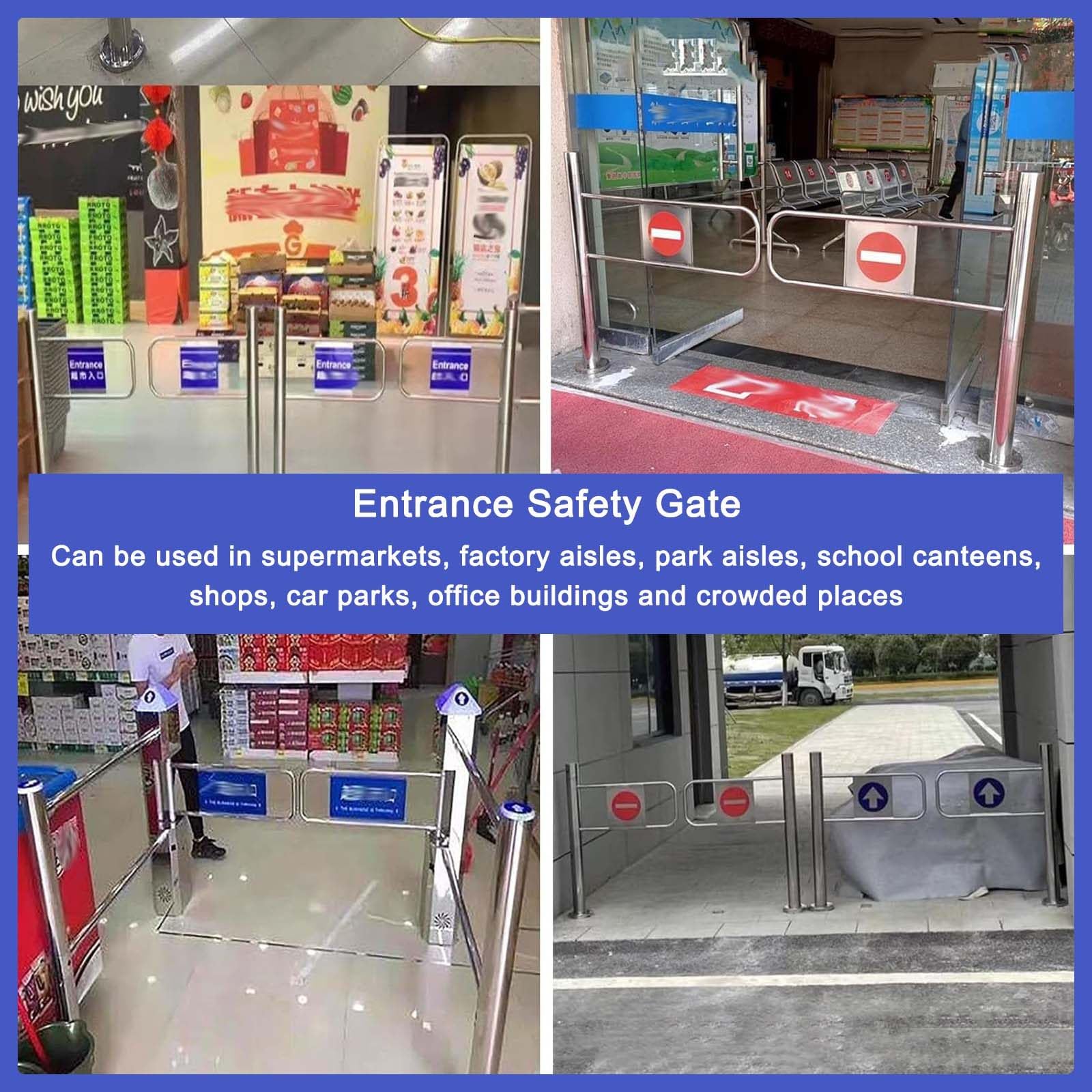 Porta a battente (larghezza 50100 cm) in acciaio per negozi, cortili, magazzini, controllo accessi Solut