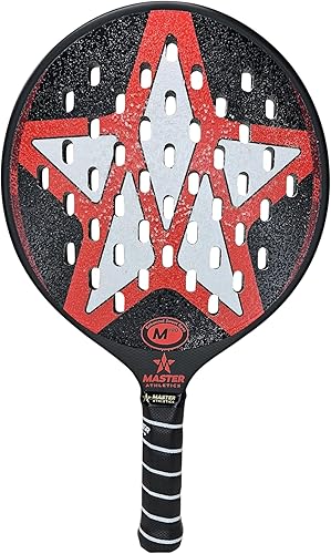 Master Athletics MPro - Pala de tenis con plataforma ovalada (negrorojo)